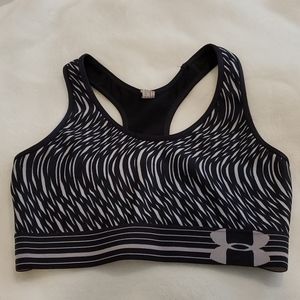 Under  Armour black and white sports bra